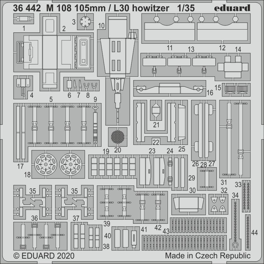 Fotografie 1/35 M 108 105mm / L30 howitzer (AFV CLUB)