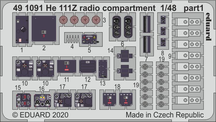 1/48 He 111Z radio compartment (ICM)