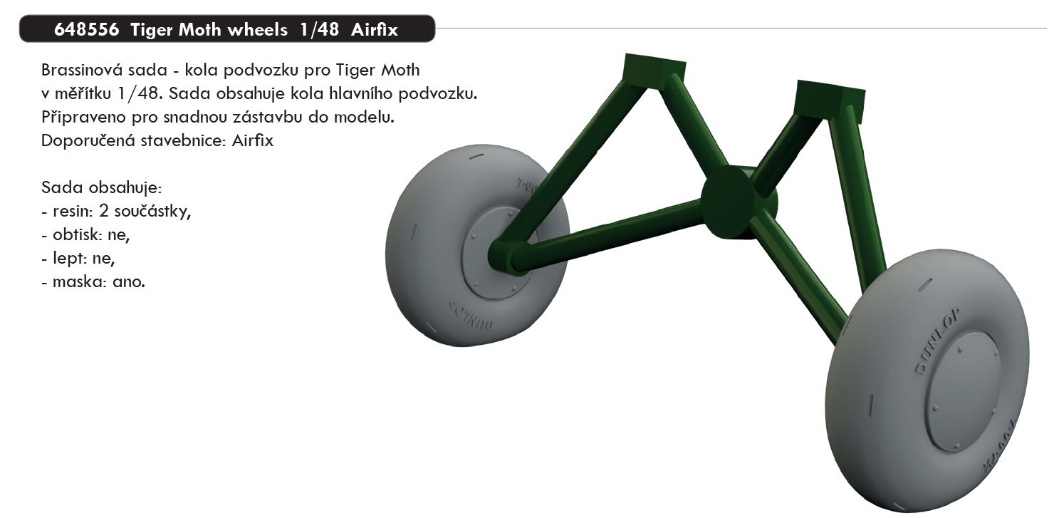 Fotografie 1/48 Tiger Moth wheels (AIRFIX)