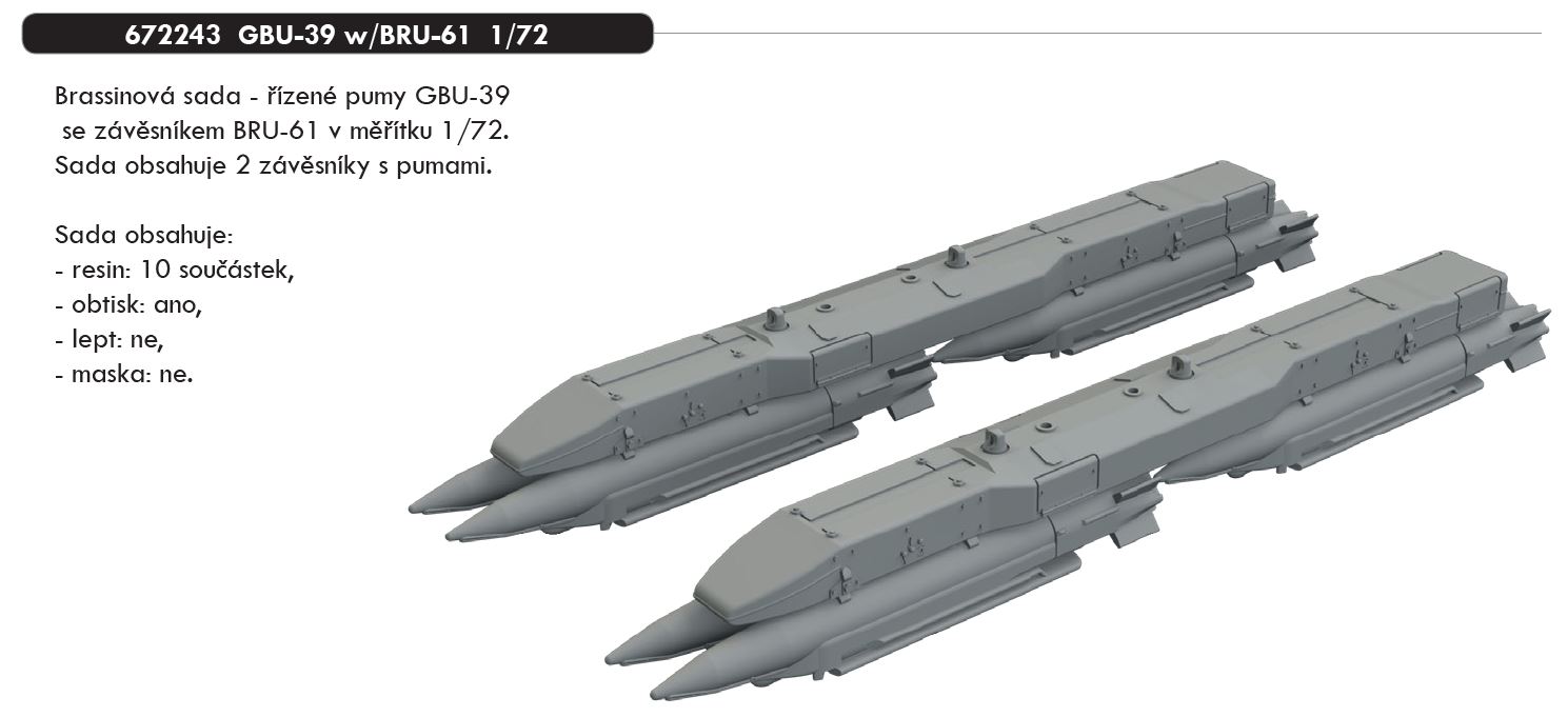 Fotografie 1/72 GBU-39 w/BRU-61
