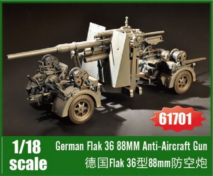 1/18 German Flak 36 88MM Anti-Aircraft Gun