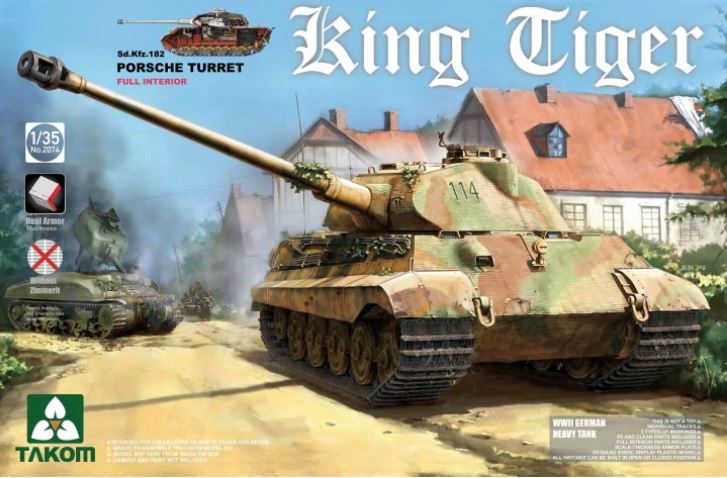 Fotografie King Tiger Sd.Kfz.182 Porsche Turret 1/35