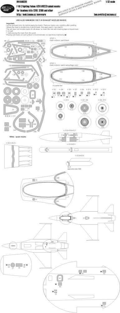 1/32 Mask F-16C Fighting Falcon ADVANCED (ACAD)