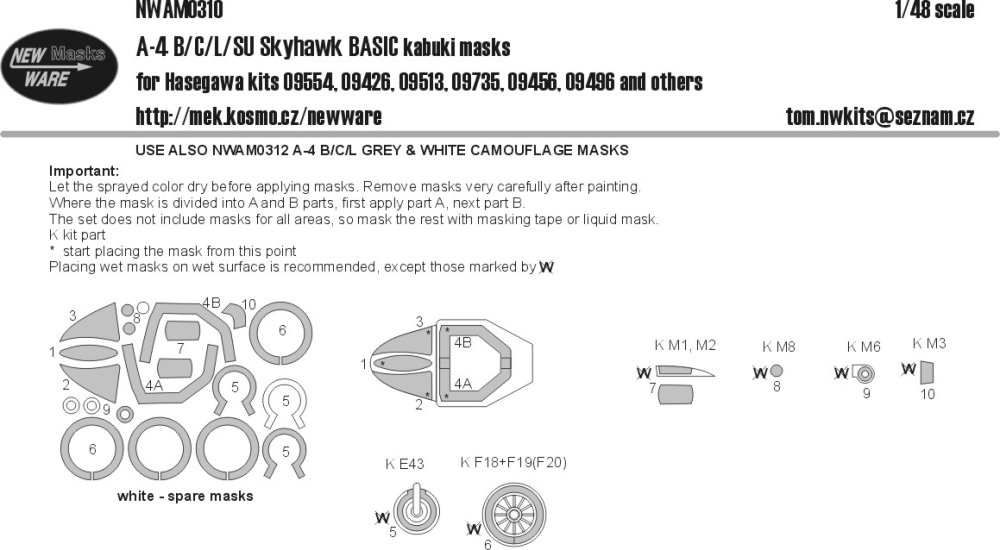 1/48 Mask A-4 B/C/L/SU Skyhawk BASIC (HAS)
