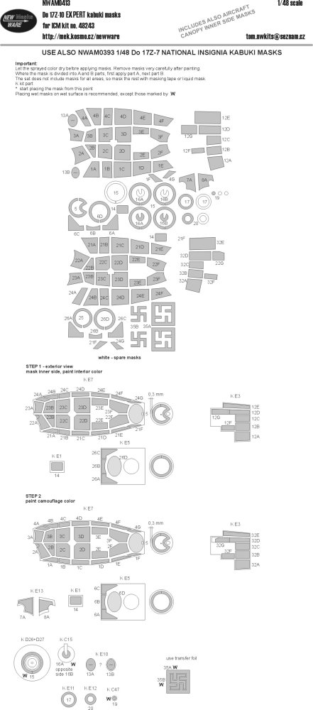 1/48 Mask Dornier Do 17Z-10 EXPERT (ICM 48243)