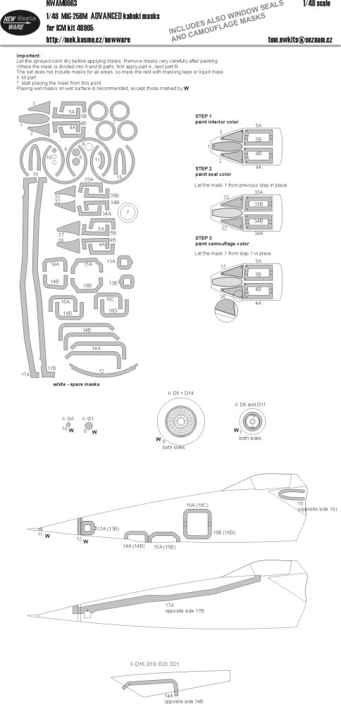 1/48 Mask MiG-25BM ADVANCED (ICM 48905)