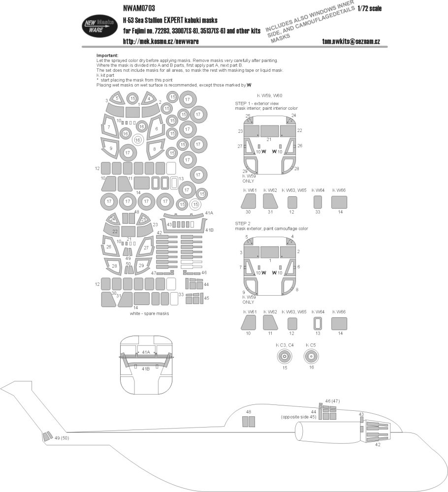 1/72 Mask H-53 Sea Stallion EXPERT (FUJIMI)