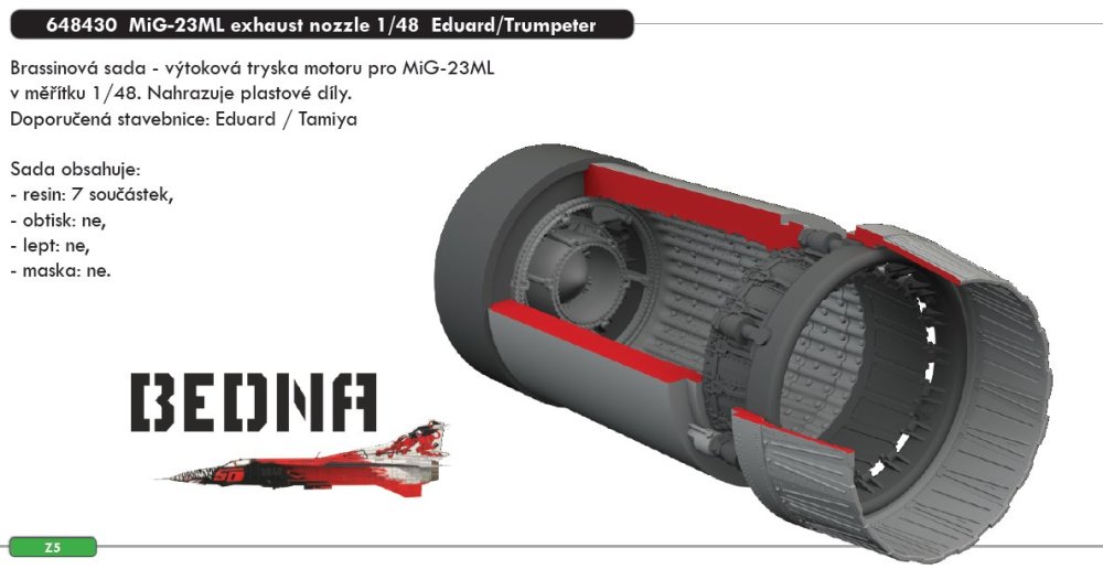 1/48 MiG-23ML exhaust nozzle (EDUARD/TRUMPETER)