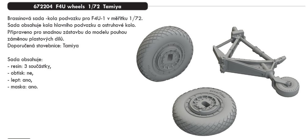 1/72 F4U wheels (TAMIYA)