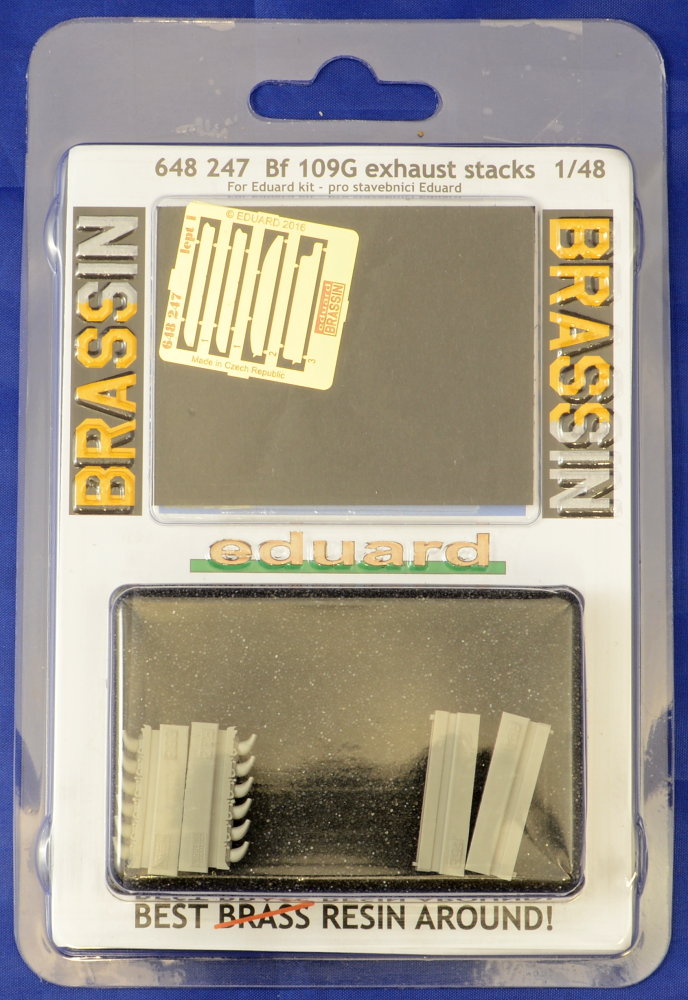 1/48 Bf 109G exhaust stacks (EDUARD)