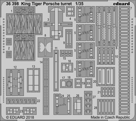 Fotografie 1/35 King Tiger Porsche turret (MENG)