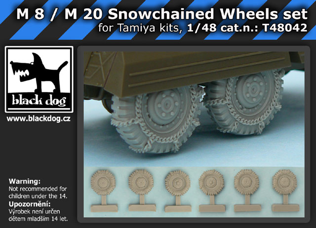 1/48 M 8 / M 20 Snowchained wheels set