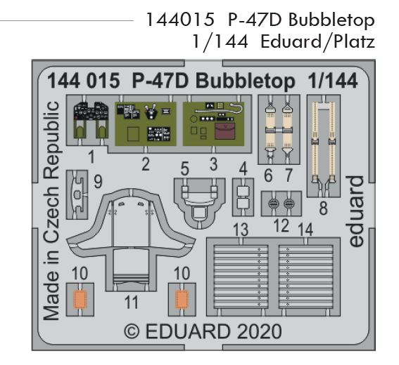 1/144 P-47D Bubbletop (EDUARD/PLATZ)