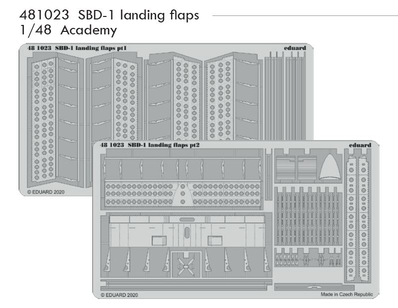 Fotografie 1/48 SBD-1 landing flaps (ACADEMY)