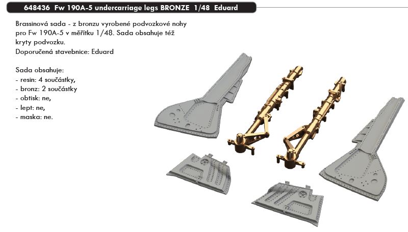 1/48 Fw 190A-5 undercarriage legs BRONZE (EDUARD)