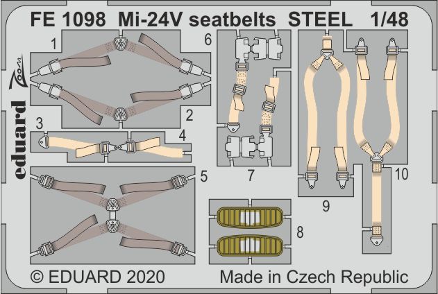 Fotografie 1/48 Mi-24V seatbelts STEEL (ZVEZDA)