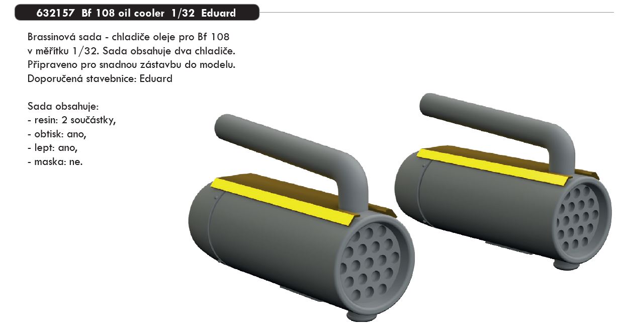 1/32 Bf 108 oil cooler (EDUARD)