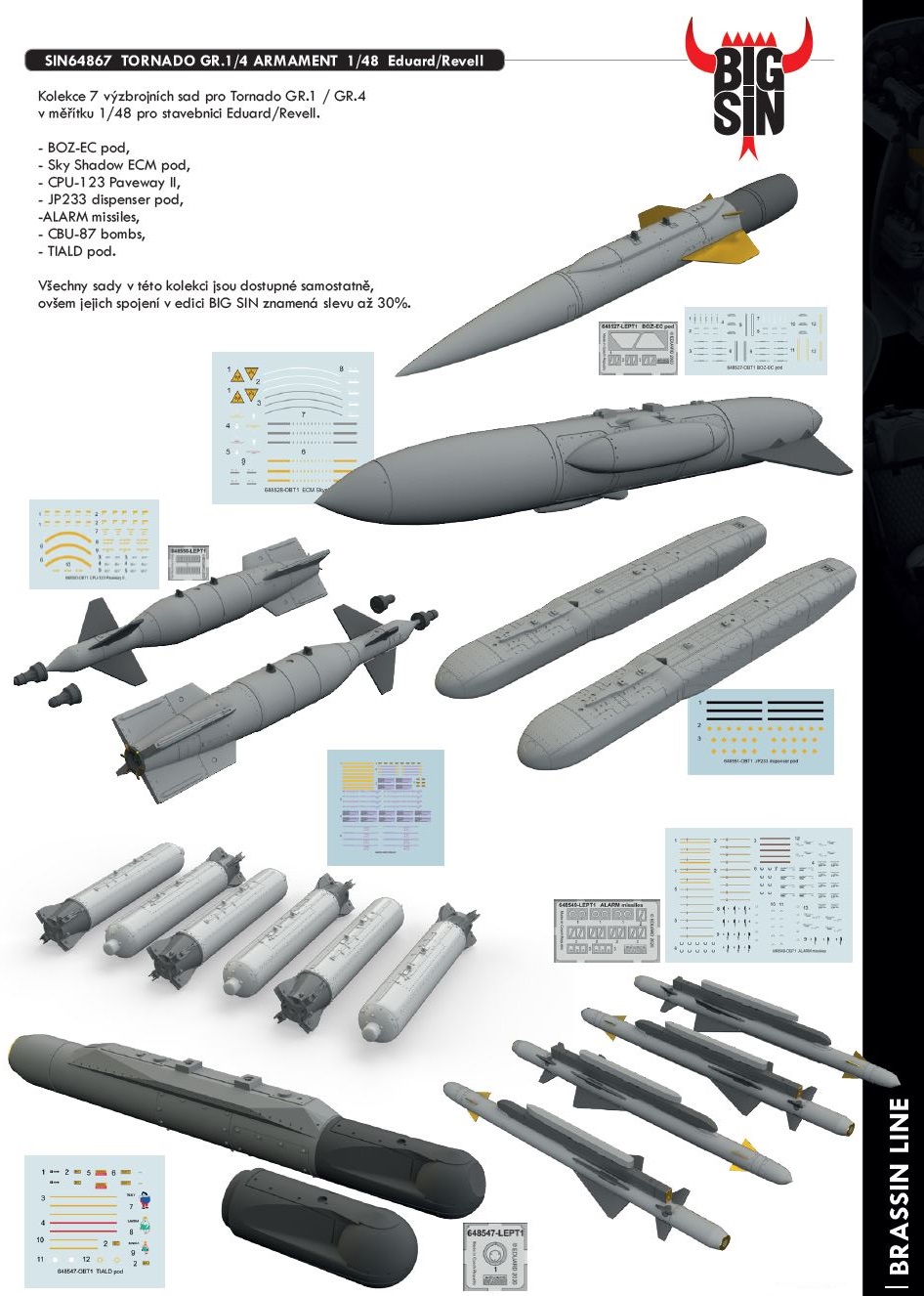 1/48 Tornado GR.1/4 Armament (EDUARD/REVELL)