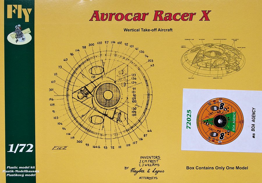 1/72 Avrocar Racer X (#8 Boa Agency)