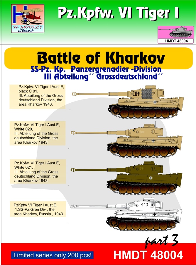 1/48 Decals Pz.Kpfw.VI Tiger I Battle of Kharkov 3