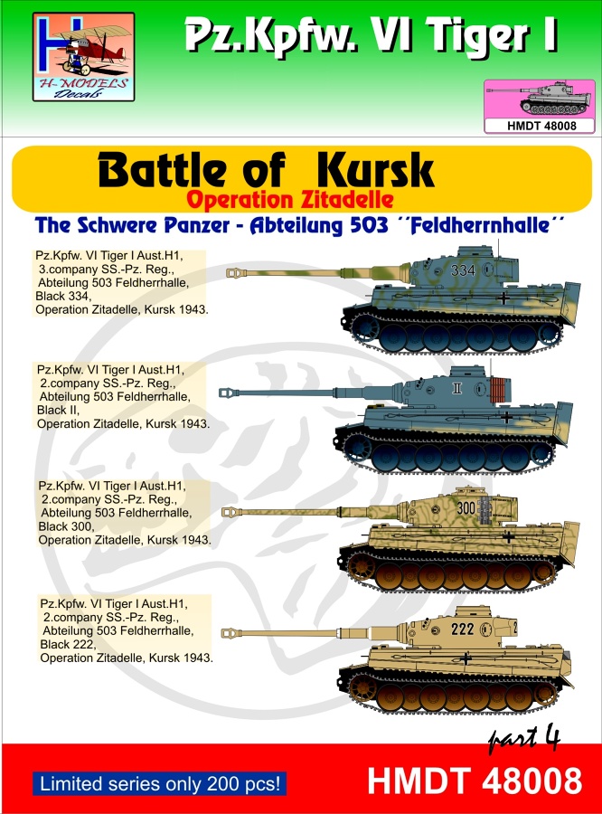 1/48 Decals Pz.Kpfw.VI Tiger I Battle of Kursk 4
