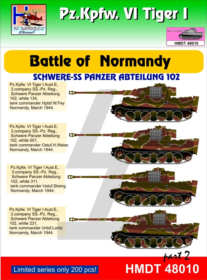 1/48 Decals Pz.Kpfw.VI Tiger I Battle Normandy 2