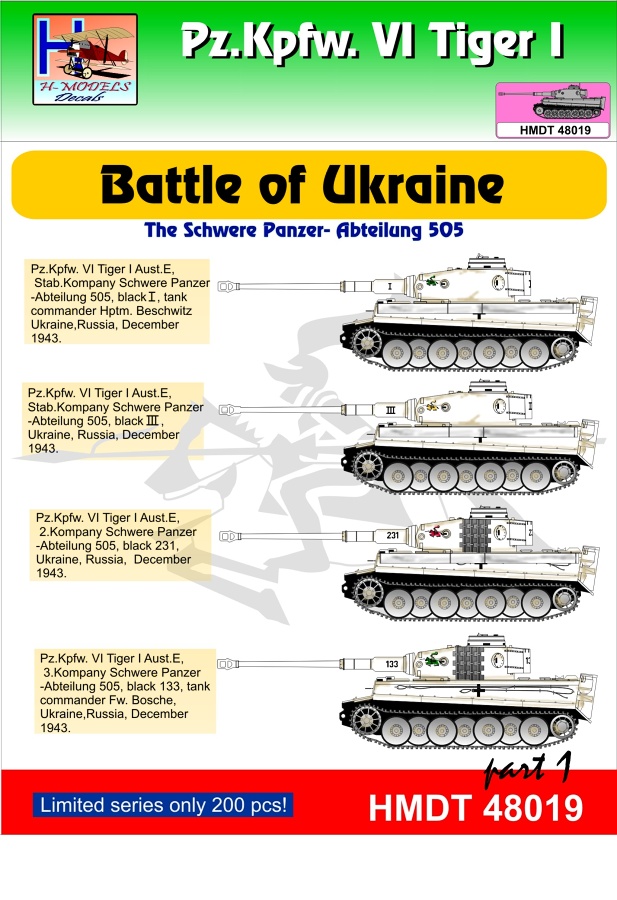 1/48 Decals Pz.Kpfw.VI Tiger I Battle of Ukraine 1