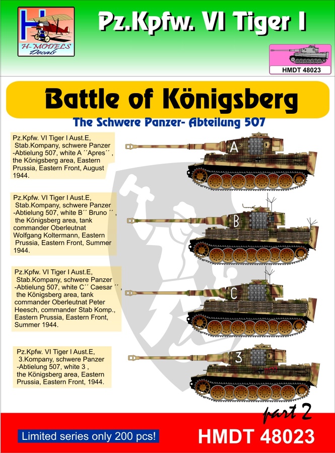 1/48 Decals Pz.Kpfw.VI Tiger I Battle Königsberg 2