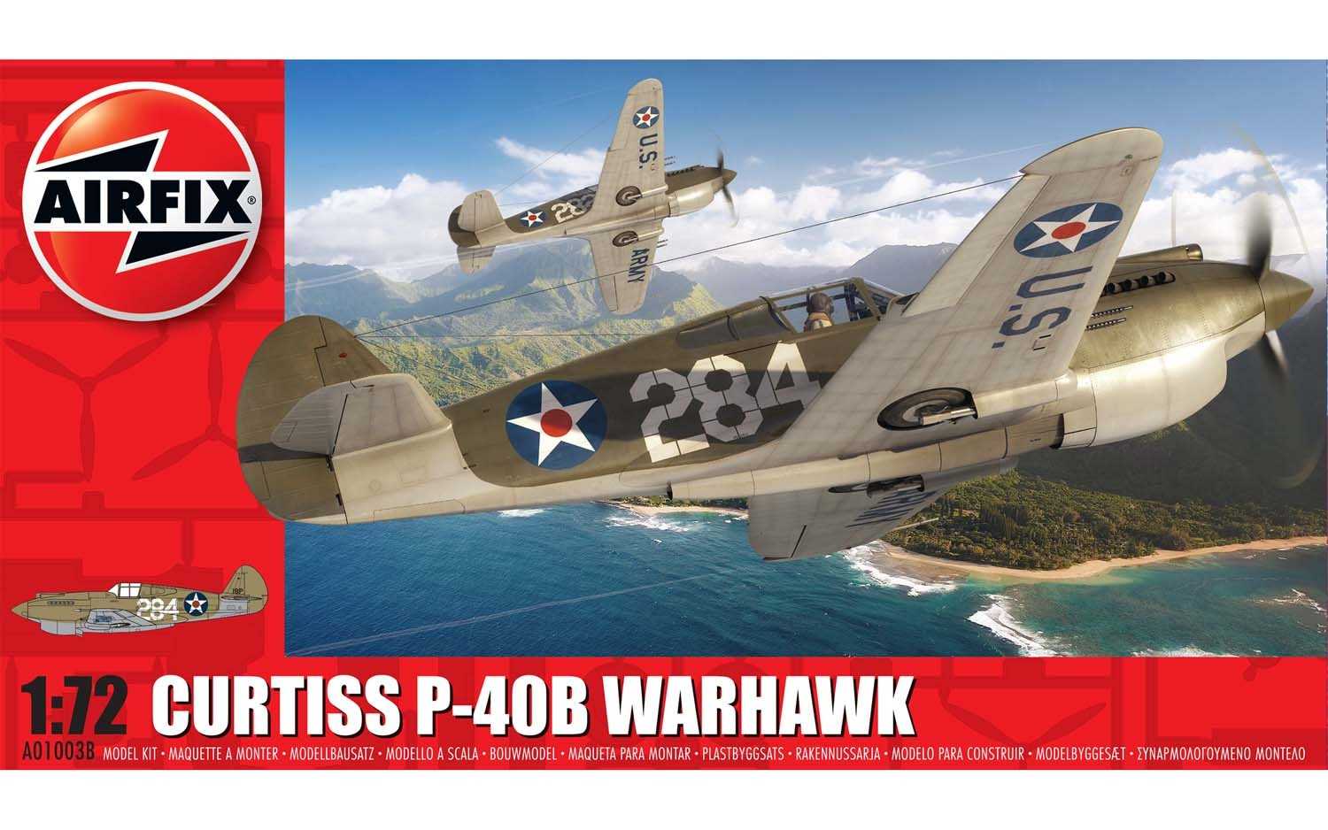 Fotografie Classic Kit letadlo A01003B - Curtiss P-40B Warhawk (1:72)