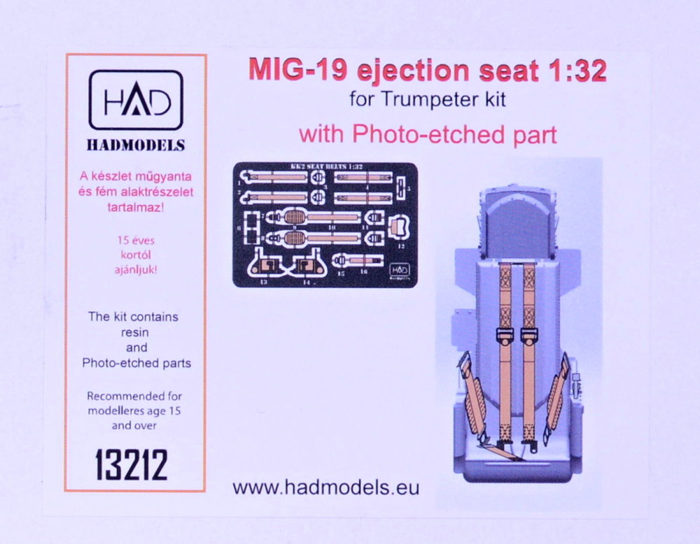 1/32 MiG-19 Ejection seat w/PE set (TRUMP)