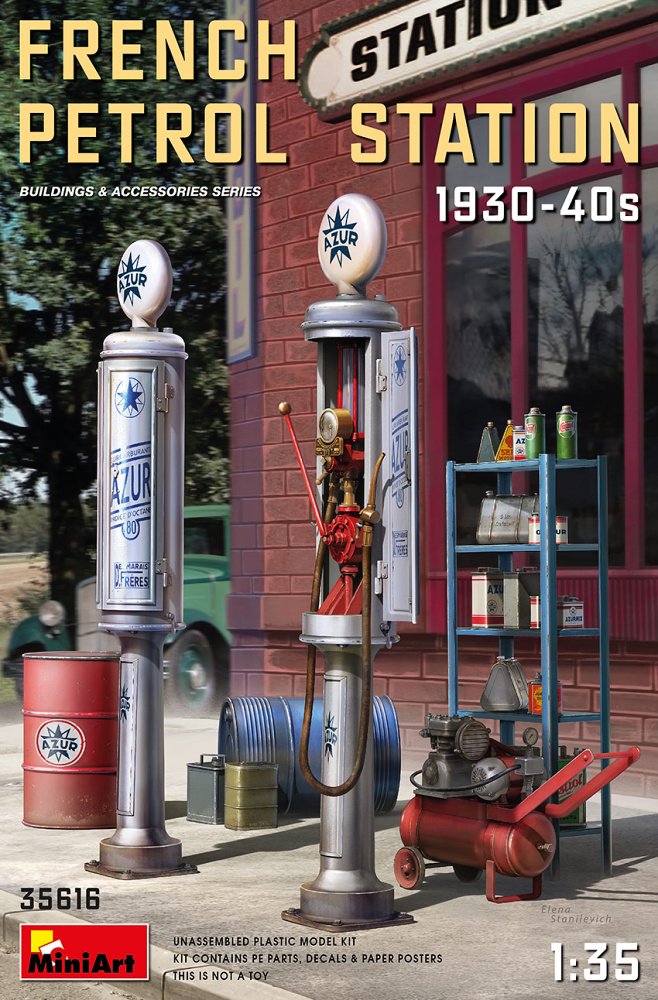 Fotografie 1/35 French Petrol Station 1930-40s