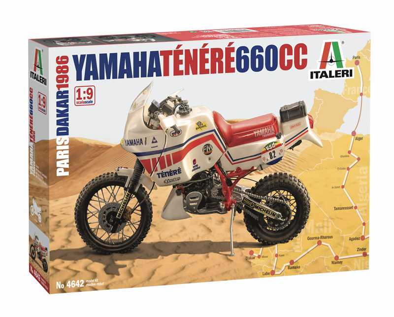 Fotografie Model Kit motorka 4642 - Yamaha Tenere 660 cc Paris Dakar 1986 (1:9)
