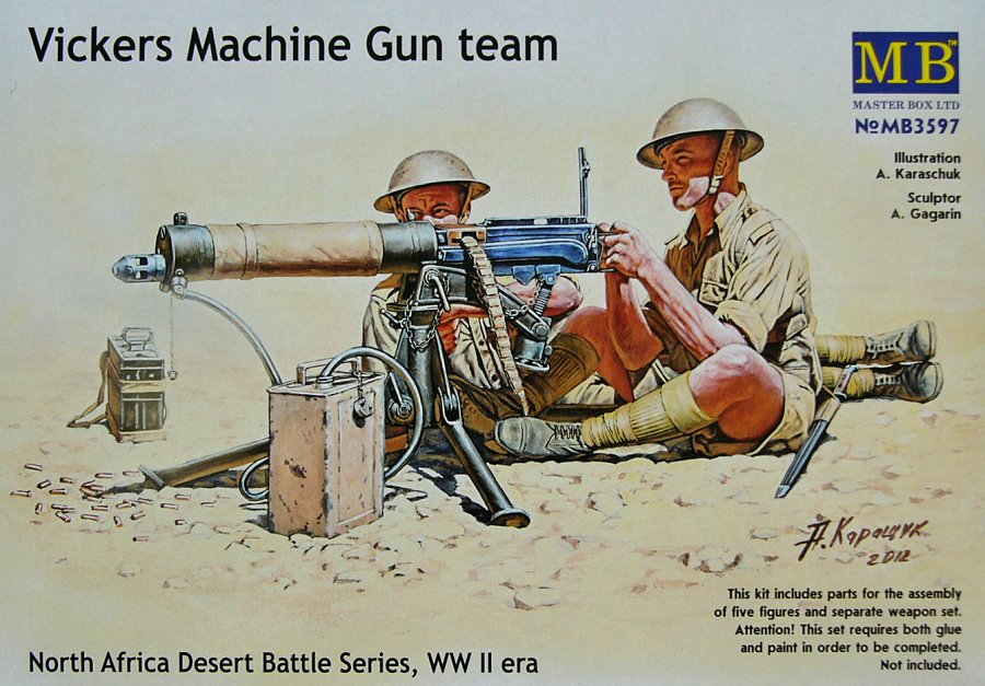 1/35 Vickers Machine Gun team (5 fig.+weapon set)