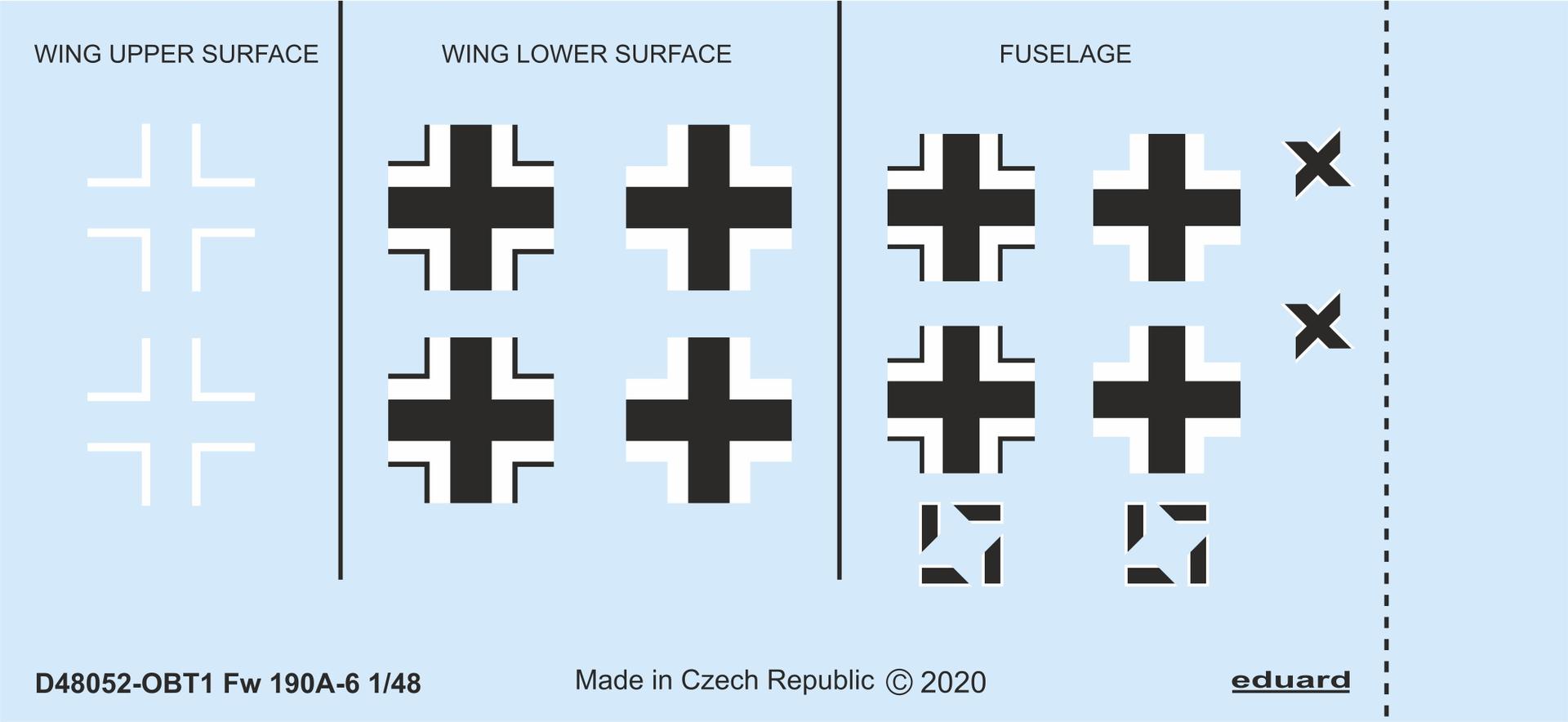 1/48 Fw 190A-6 national insignia (EDUARD)