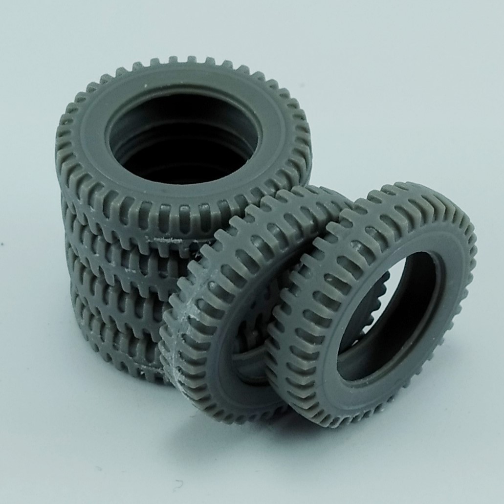 1/48 Spare tires for US 2,5ton 6x6 Truck (for Tamiya kit 1/48 scale)