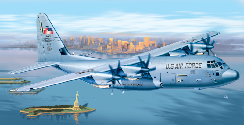 Fotografie Model Kit letadlo PRM edice 1255 - C-130 J HERCULES (1:72)