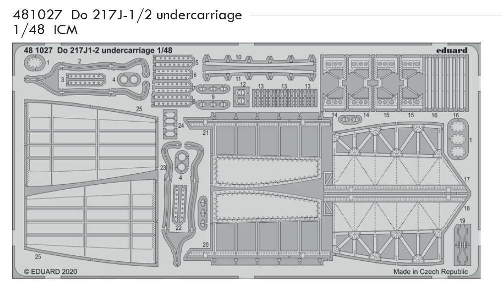 1/48 Do 217J-1/2 undercarriage (ICM)