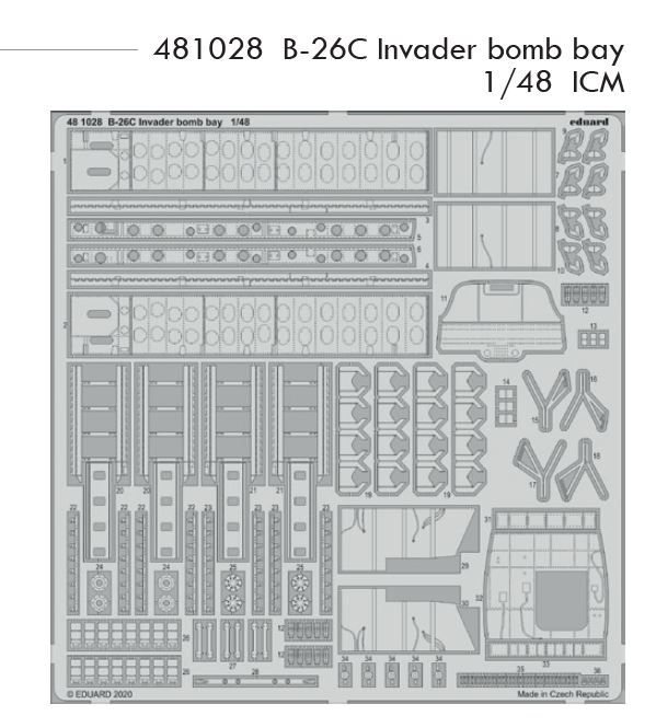 1/48 B-26C Invader bomb bay (ICM)