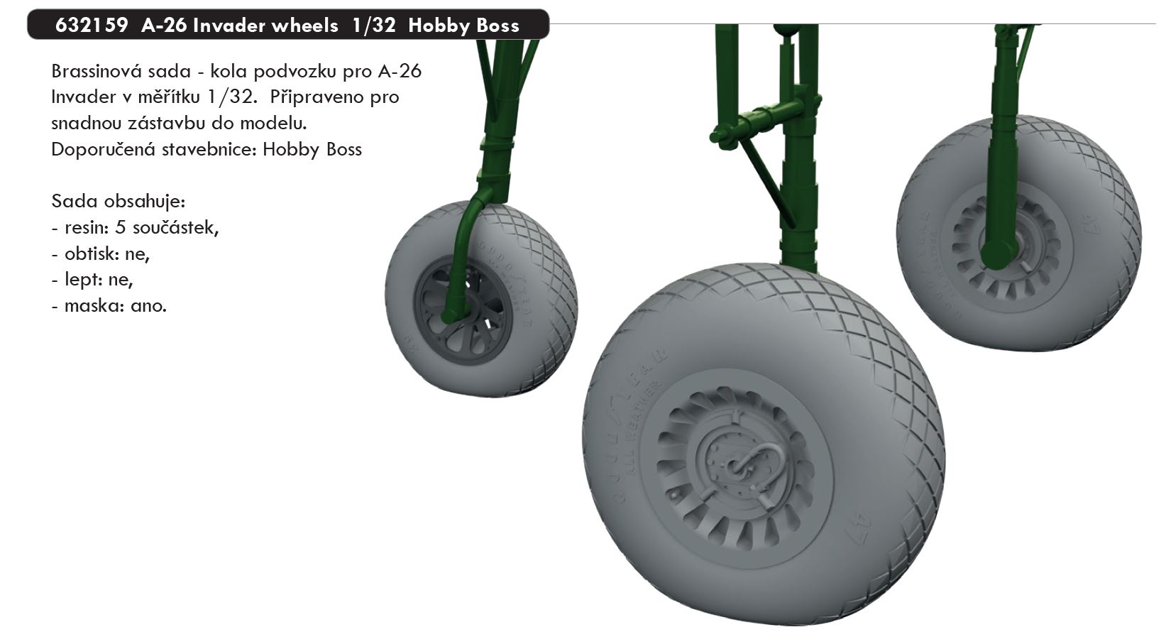1/32 A-26 Invader wheels (HOBBY BOSS)