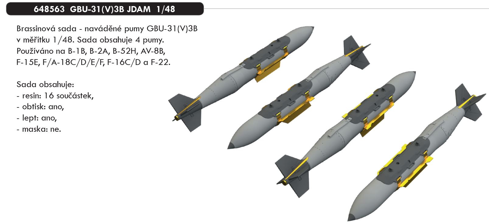 Fotografie 1/48 GBU-31(V)3B JDAM