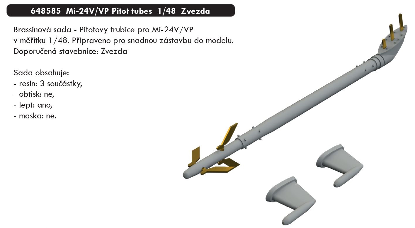 1/48 Mi-24V/VP Pitot tubes (ZVEZDA)
