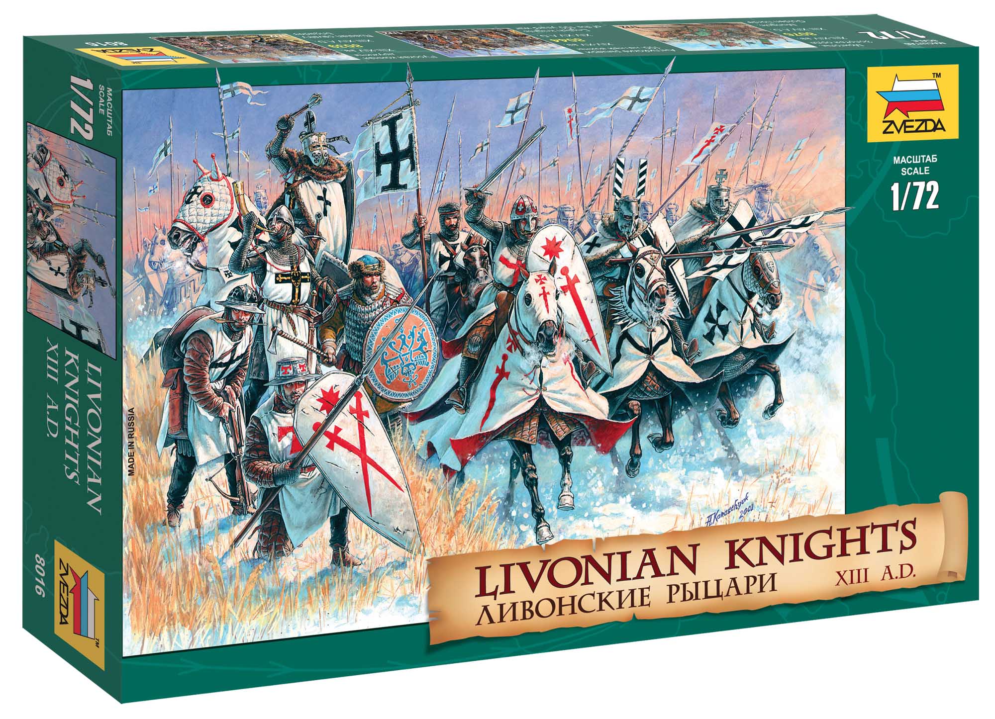 Wargames (AoB) figurky 8016 - Livonian Knights XIII-XIV A. D. (1:72)
