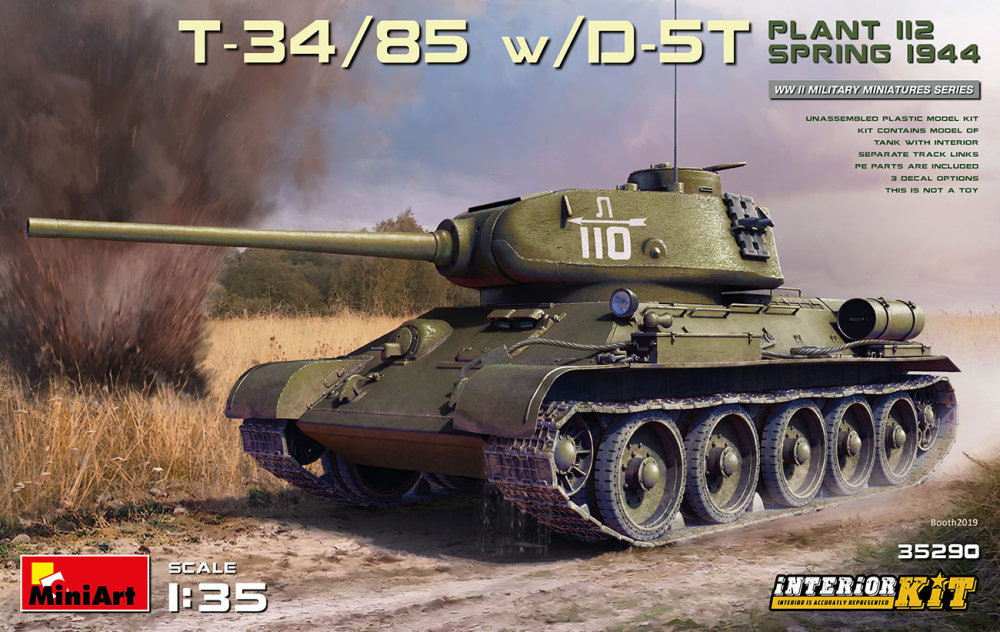 Fotografie 1/35 T-34/85 w/D-5T Plant 112, 1944 w/ Inter.Kit