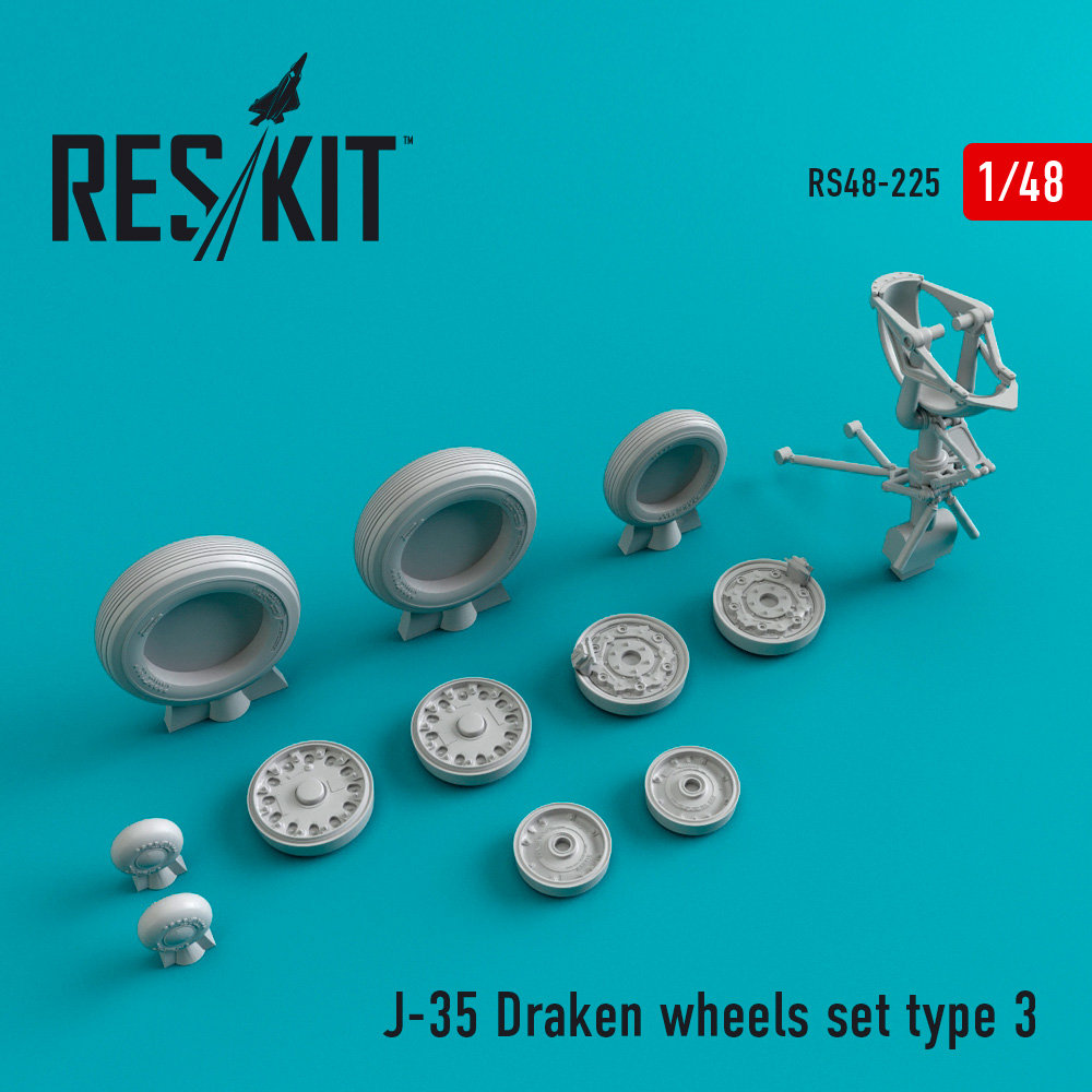 1/48 J-35 Draken Type 3 wheels (HAS/EDU)