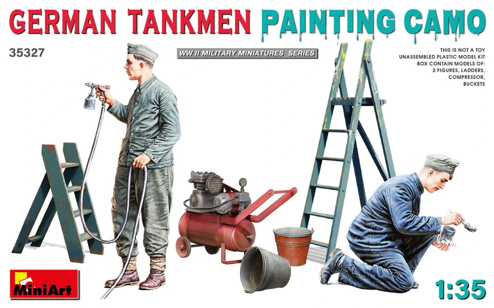 Fotografie 1/35 German Tankmen Painting Camo (4 fig.)