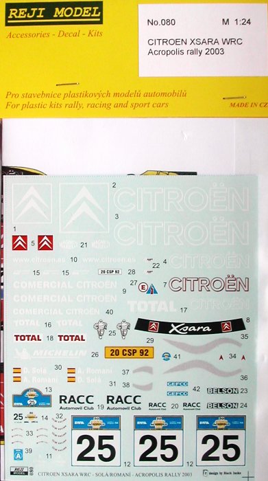 1/24 Citroen Xsara WRC Acropolis Rally 2003