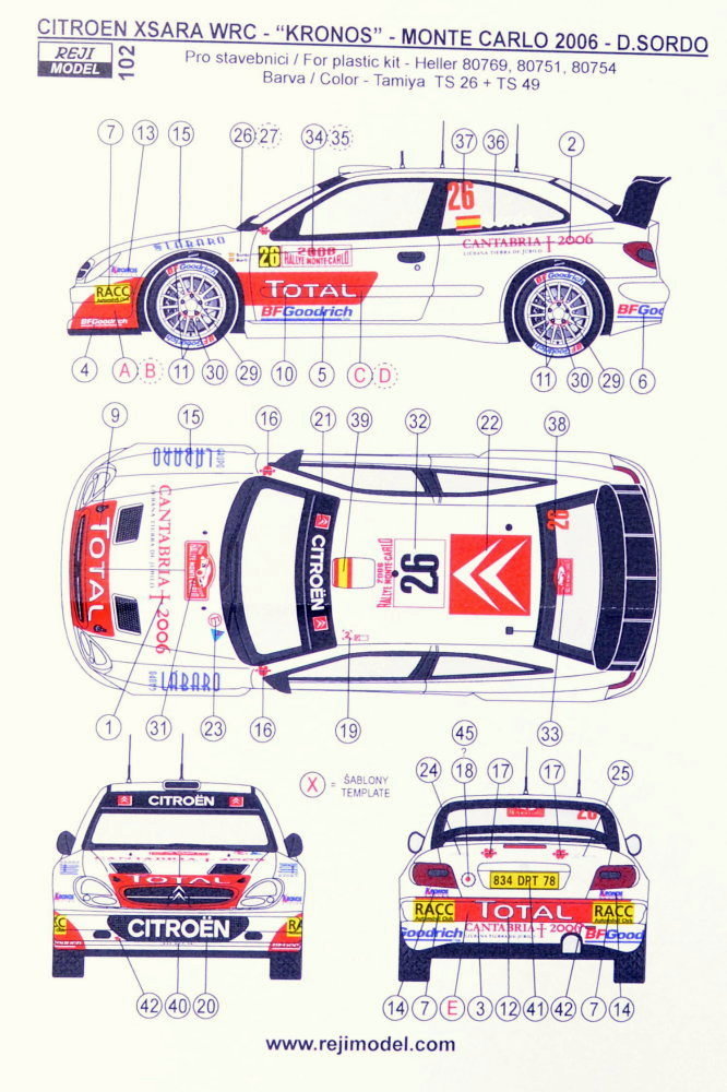 1/24 Citroen Xsara WRC Monte Carlo / Sweden 2006