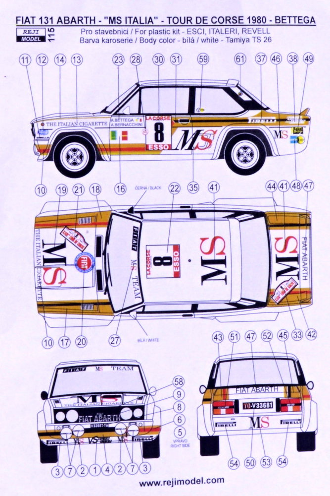 1/24 Fiat 131 Abarth 'MS' (de Corse 1980/RMC 1981)