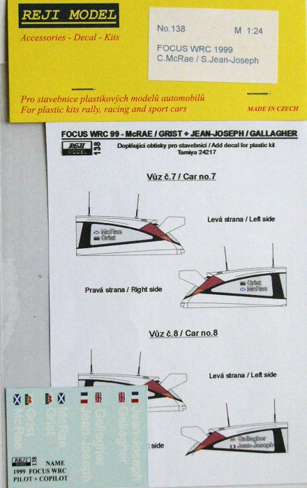 1/24 Focus WRC C.McRae/S.Jean-Joseph (add. decals)