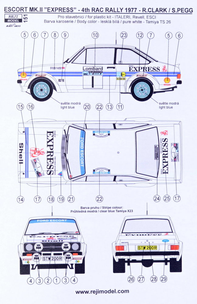 1/24 Ford Escort Mk.II - 4th RAC Rally 1977